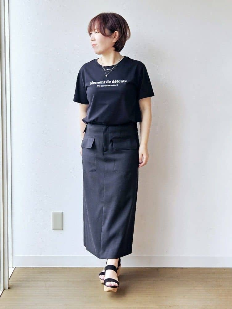 やじまさんの「UNTITLED｜【ステンレス】レイヤードチェーンネックレス」を使ったコーディネート