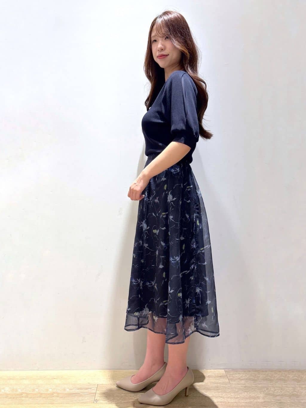 Mimさんの「index｜《6色展開／XS-LLサイズ》ドライタッチ デザインスリーブニット【洗濯機洗い可／接触冷感／抗ピル】」を使ったコーディネート