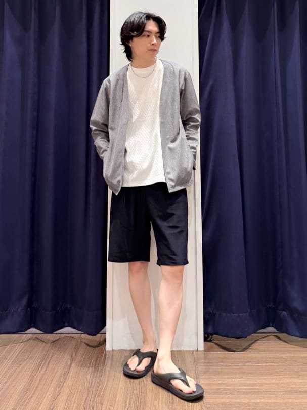 Tightさんの「THE SHOP TK｜シャリルジャージ カーディガン 洗濯機OK/吸水速乾/イージーケア/セットアップ可」を使ったコーディネート