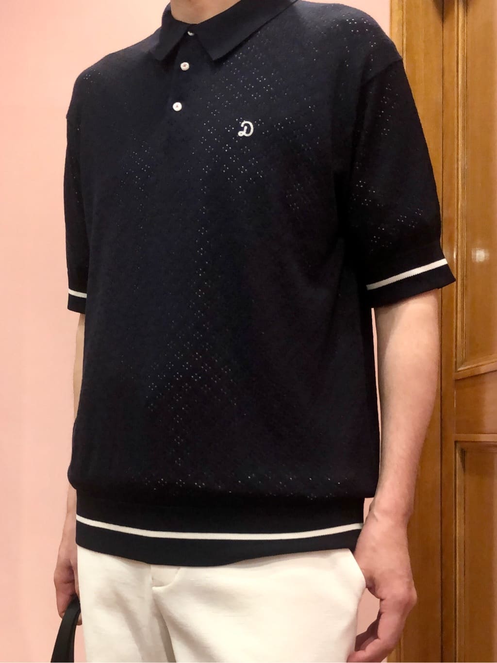 OKJさんの「DRESSTERIOR｜レースジャカード ニットポロ」を使ったコーディネート