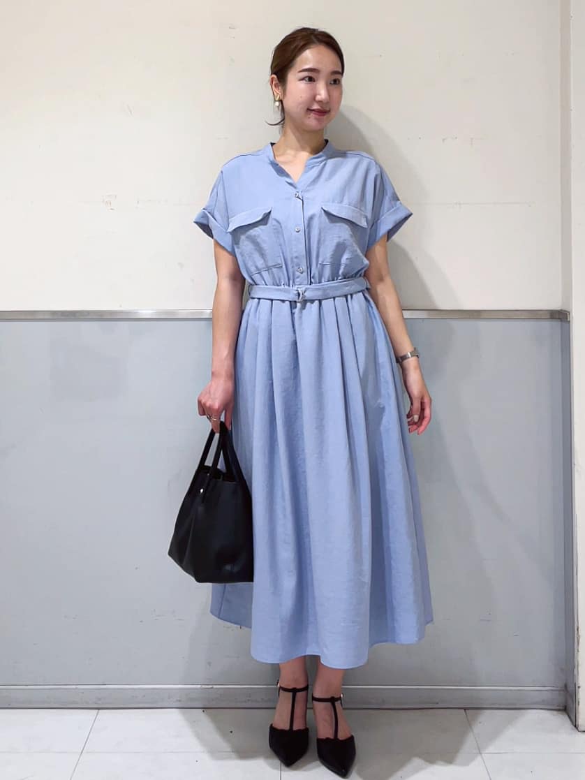 ミーさんの「index｜《7色展開／XS-LLサイズ》ダブルポケットスキッパーシャツワンピース【吸水速乾／防シワ／イージーア」を使ったコーディネート