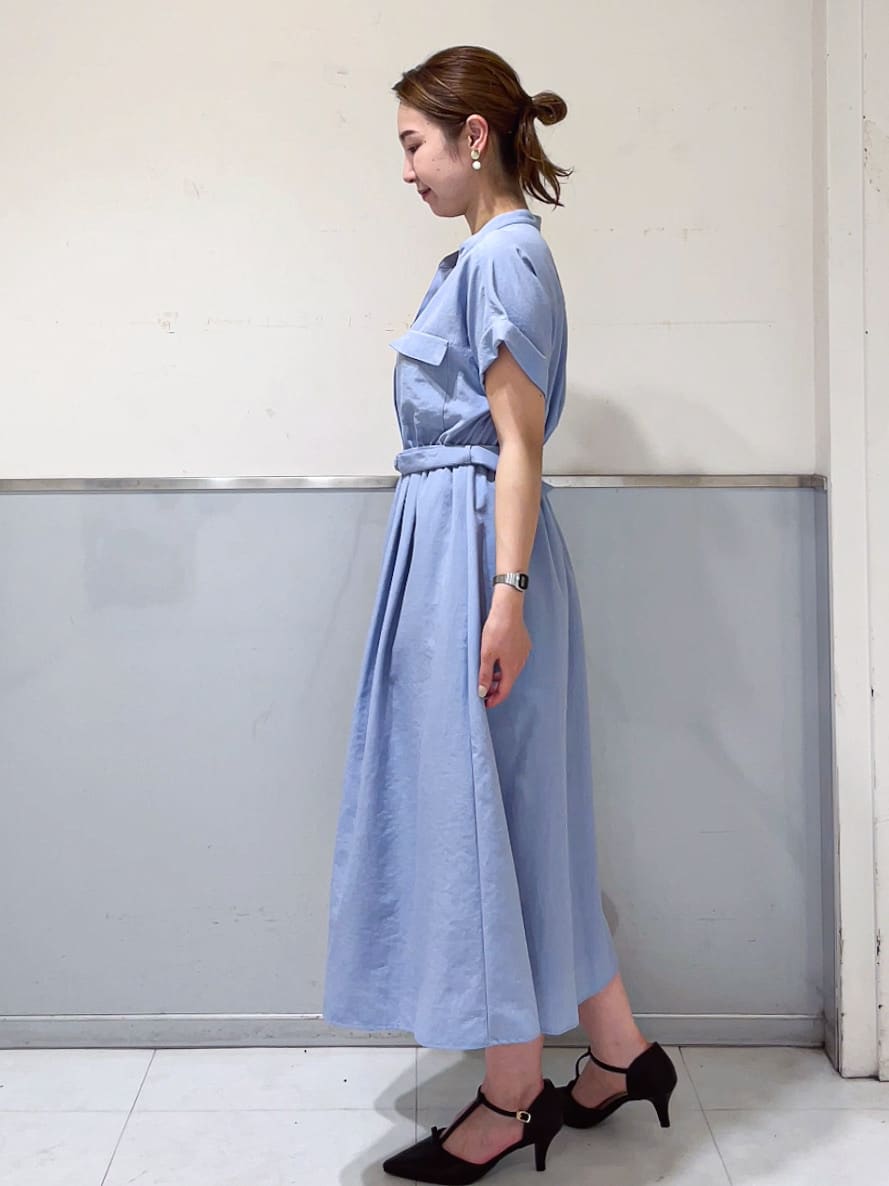 ミーさんの「index｜《7色展開／XS-LLサイズ》ダブルポケットスキッパーシャツワンピース【吸水速乾／防シワ／イージーア」を使ったコーディネート