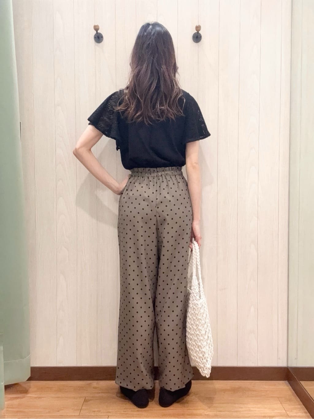カンチャンさんの「SHOO･LA･RUE｜◆マクラメトートバッグ」を使ったコーディネート