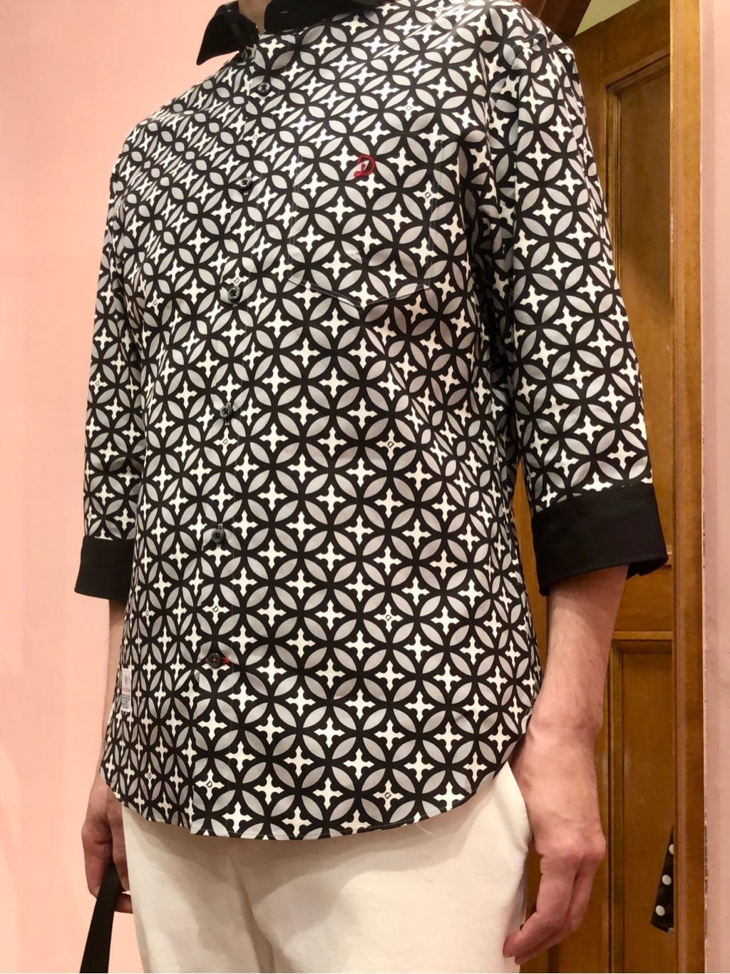 OKJさんの「DRESSTERIOR｜◆オーバーラップサークル スリークオーターシャツ」を使ったコーディネート
