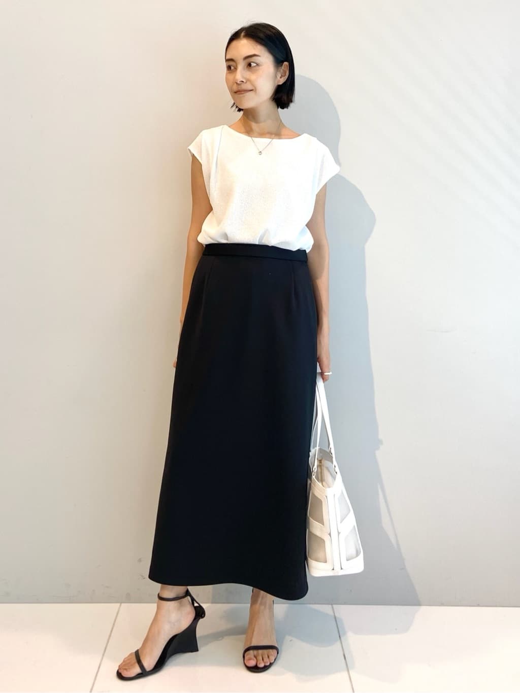 AYAさんの「UNTITLED｜【ジャージ素材】インナードッキングシアーカットソー」を使ったコーディネート