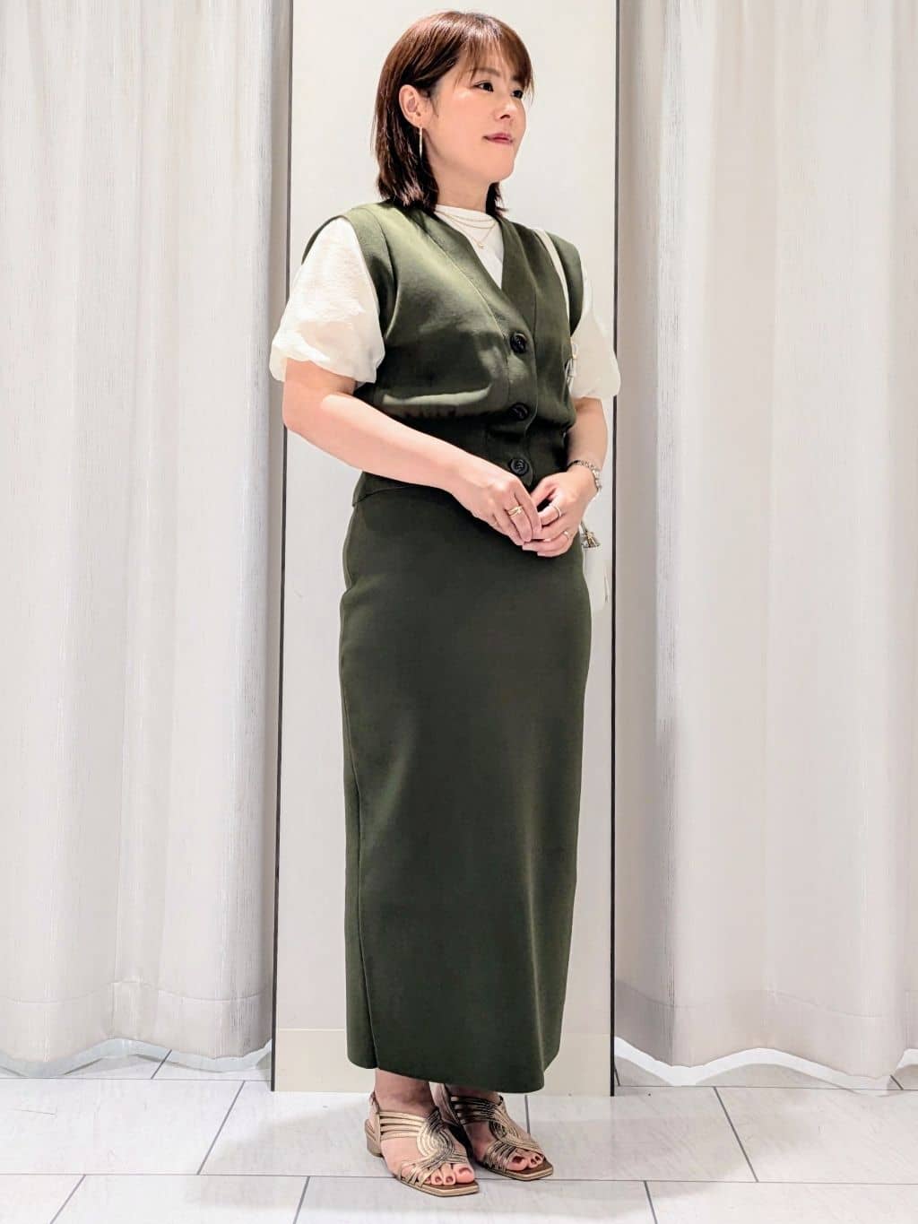 Onumaさんの「UNTITLED｜【ステンレス】レイヤードチェーンネックレス」を使ったコーディネート