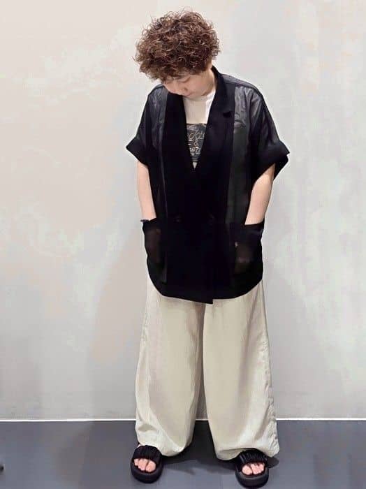 ゆきをさんの「OPAQUE.CLIP｜◆メッシュテーラードジャケット【洗濯機洗い可】」を使ったコーディネート