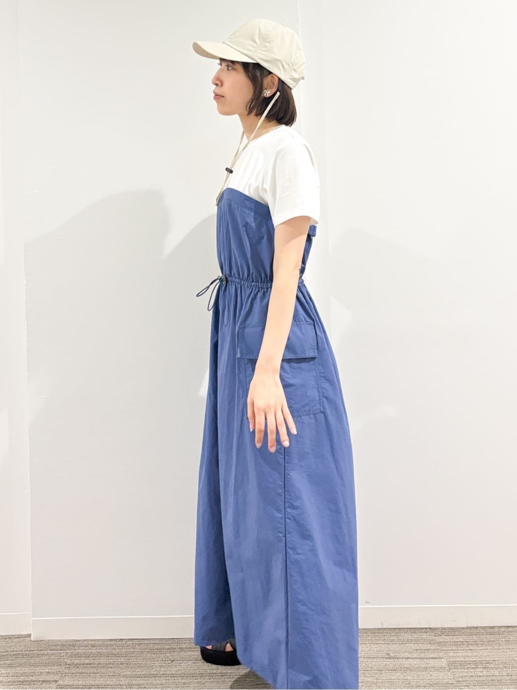 kumiさんの「OPAQUE.CLIP｜◆【取外し可】紐付きナイロンキャップ」を使ったコーディネート