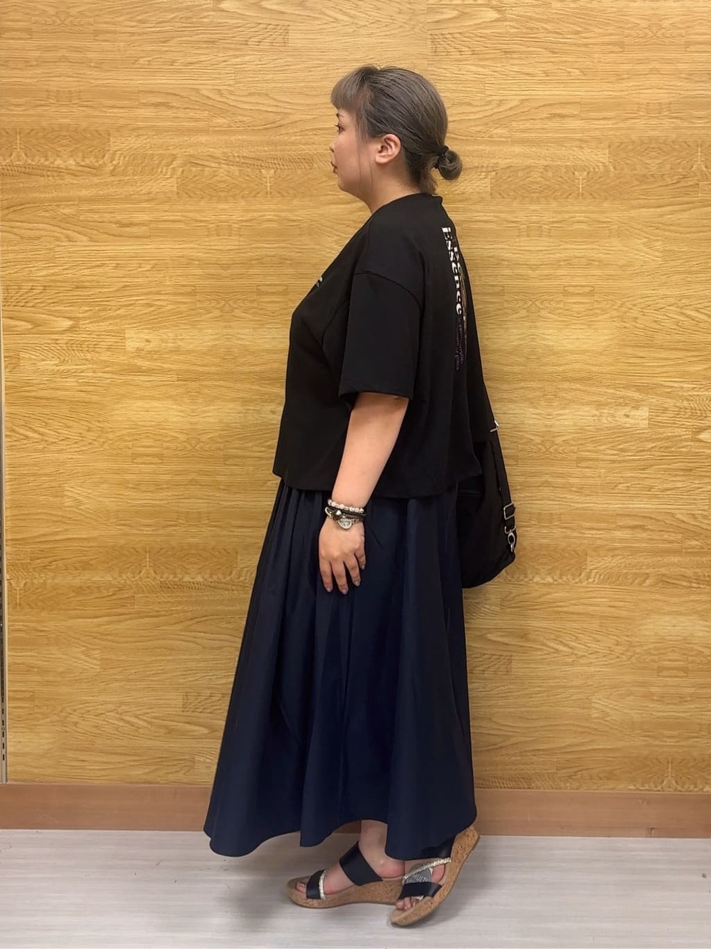 ぁむさんの「SHOO･LA･RUE｜【洗える/S-LL/撥水】タックギャザー フレアスカート」を使ったコーディネート