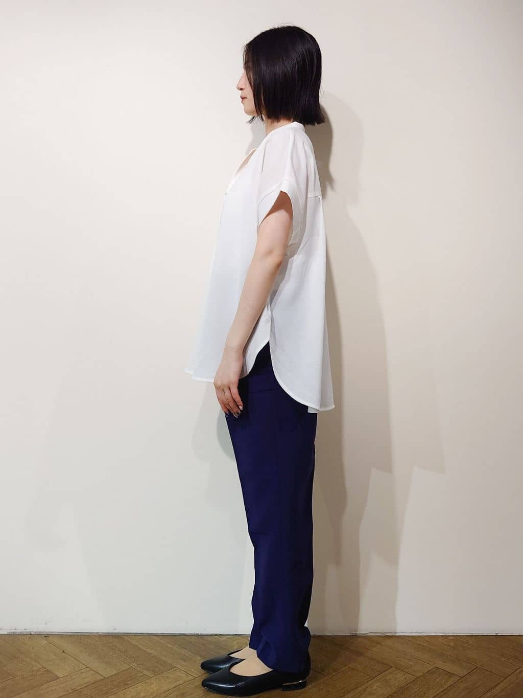 Uさんの「OPAQUE.CLIP｜《7色展開／SS-LLサイズ》ストレッチスキッパーブラウス／セットアップ対応【洗濯機洗い可／防シワ】」を使ったコーディネート