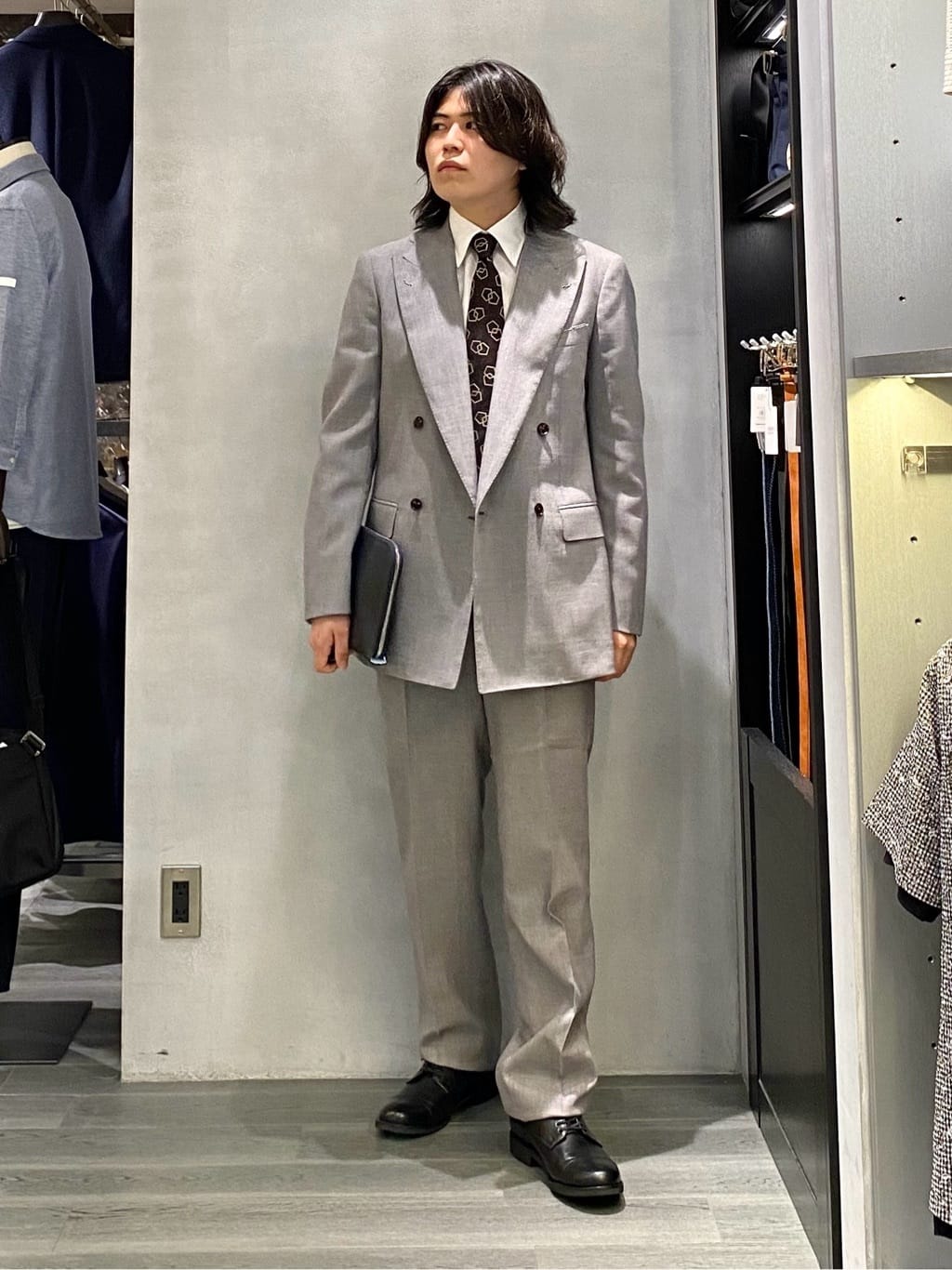 nishiさんの「TAKEO KIKUCHI｜【Made in JAPAN】市松紋 ドレスシャツ」を使ったコーディネート