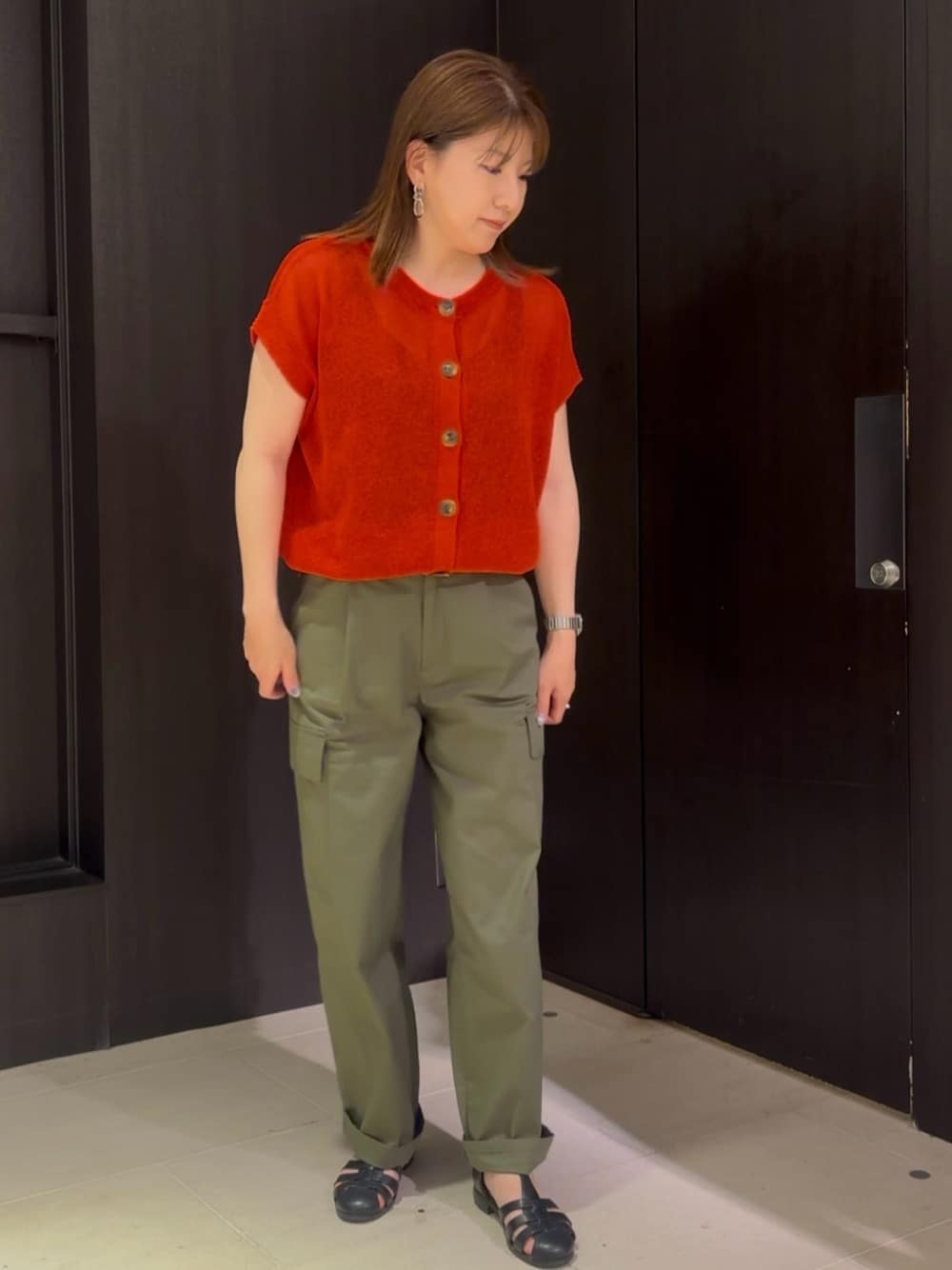 SaKiさんの「UNTITLED｜◆【洗える/スポーティー】ストレートカーゴパンツ」を使ったコーディネート