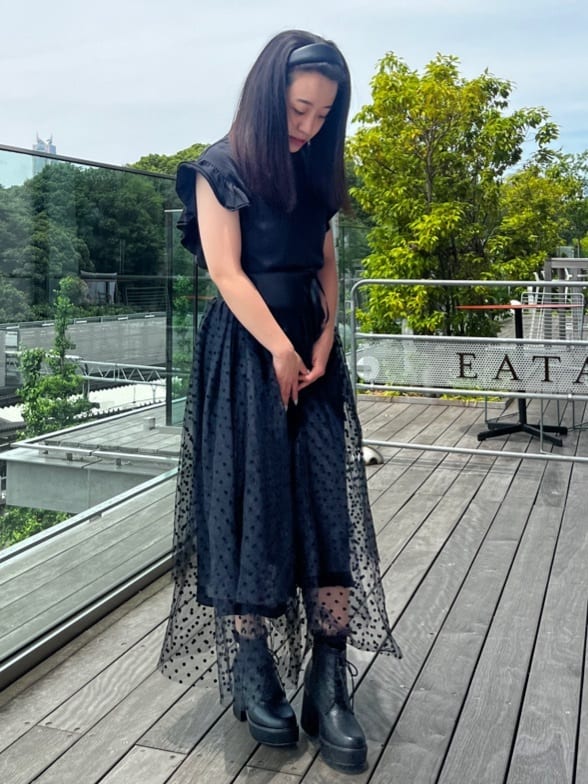 りほさんの「ESPERANZA｜厚底レースアップブーツ」を使ったコーディネート