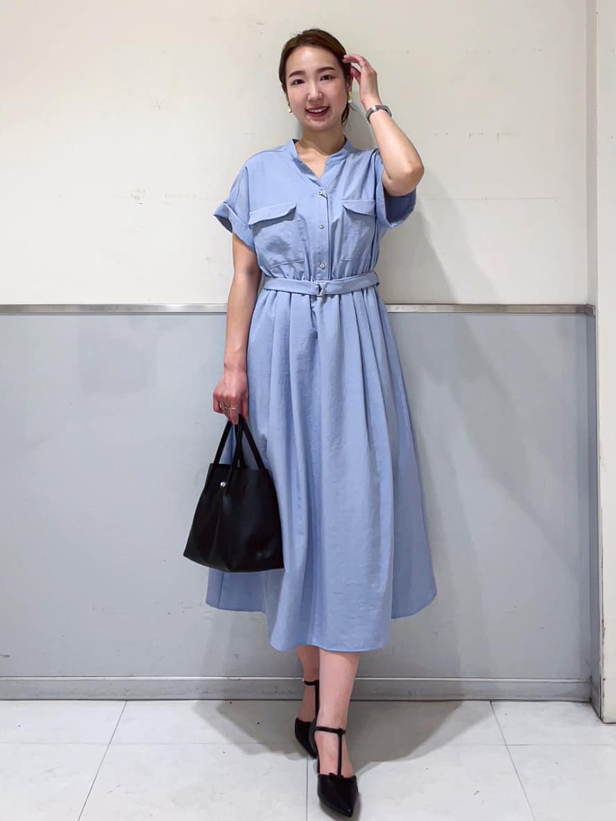 ミーさんの「index｜《7色展開／XS-LLサイズ》ダブルポケットスキッパーシャツワンピース【吸水速乾／防シワ／イージーア」を使ったコーディネート