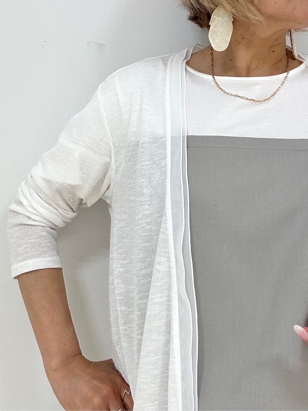 Sunさんの「COUP DE CHANCE｜【洗える】着流しカーディガン」を使ったコーディネート