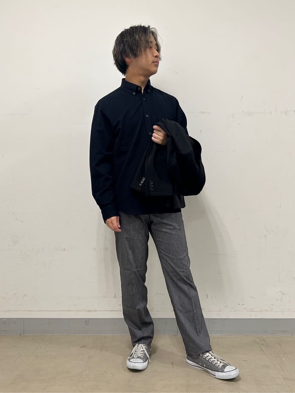 Hiroさんの「TAKEO KIKUCHI｜【抗菌防臭/シーズンレス】シアサッカー ジャージシャツ」を使ったコーディネート