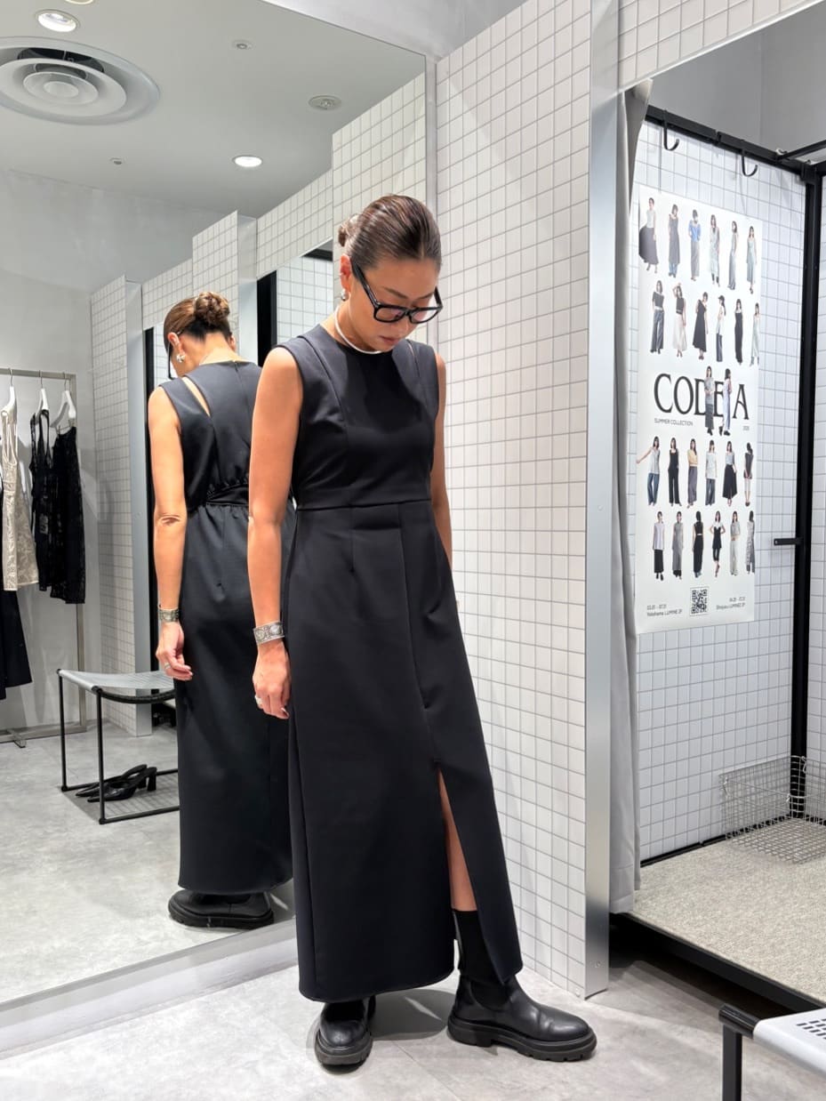 ibuさんの「CODE A｜slit jersey dress」を使ったコーディネート