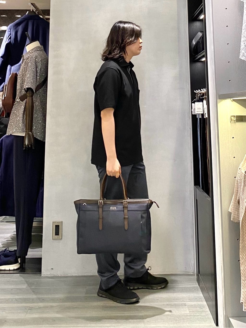 nishiさんの「TAKEO KIKUCHI｜【抗菌防臭／9色5サイズ展開】ハニカムメランジ ポロシャツ」を使ったコーディネート