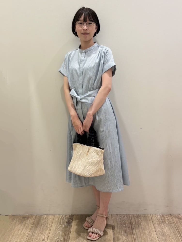 honamiさんの「index｜《XS-LLサイズ》マルチストライプシャツワンピース【洗濯機洗い可／イージーアイロン／防シワ】」を使ったコーディネート