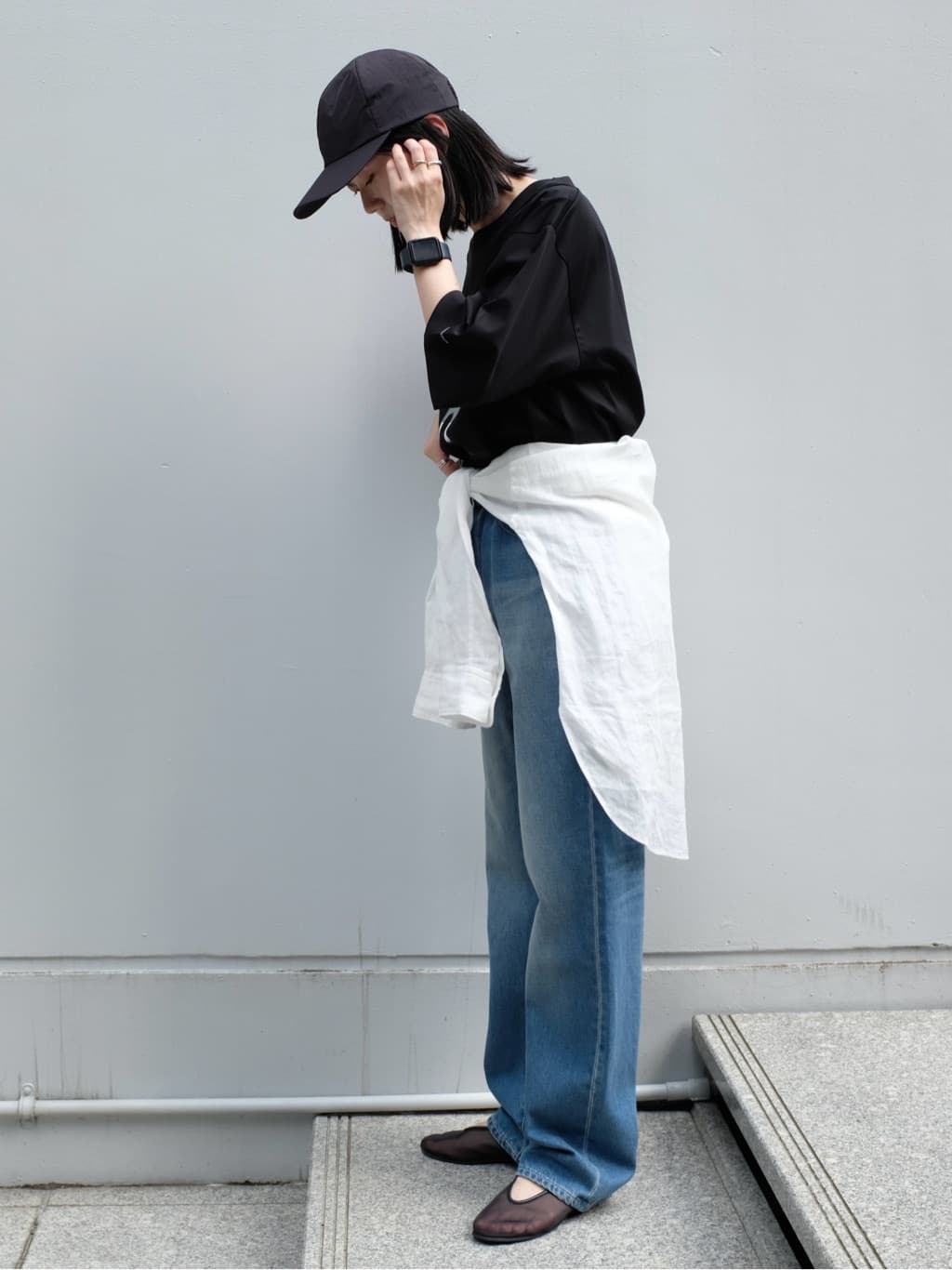 Kishimotoさんの「DRESSTERIOR｜【ウォッシャブル】テーパードコンフォートデニム」を使ったコーディネート