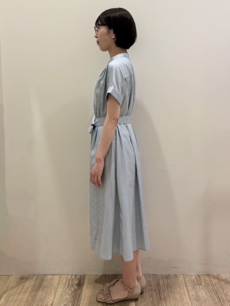 honamiさんの「index｜《XS-LLサイズ》マルチストライプシャツワンピース【洗濯機洗い可／イージーアイロン／防シワ】」を使ったコーディネート