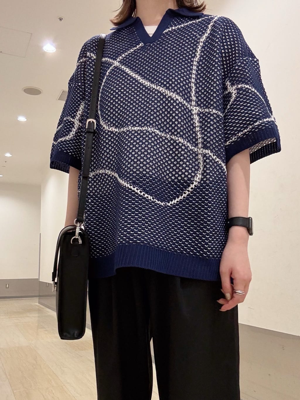 Renaさんの「tk.TAKEO KIKUCHI｜◆ラインアートニットポロ」を使ったコーディネート