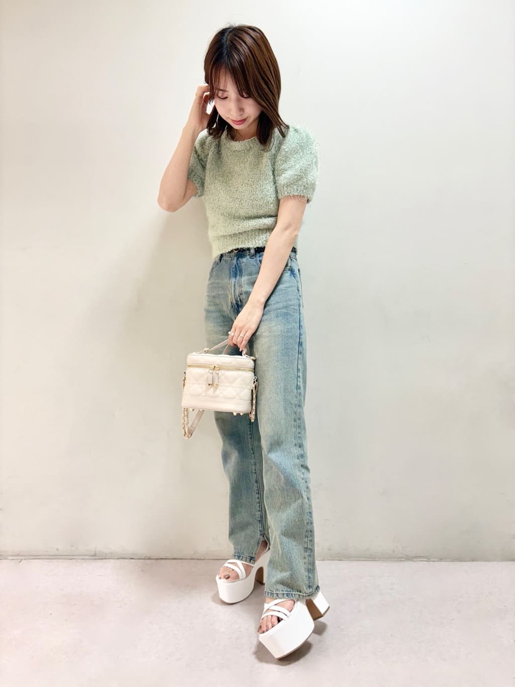 sakiさんの「ESPERANZA｜厚底レースアップサンダル」を使ったコーディネート