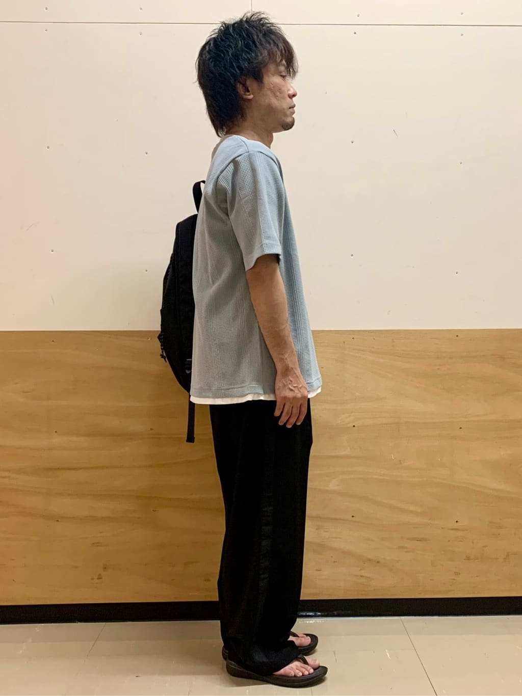 MATUさんの「THE SHOP TK｜ランダムワッフル半袖Tシャツ 【洗濯機ＯＫ】」を使ったコーディネート