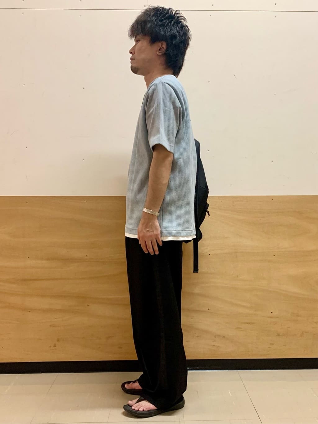 MATUさんの「THE SHOP TK｜ランダムワッフル半袖Tシャツ 【洗濯機ＯＫ】」を使ったコーディネート