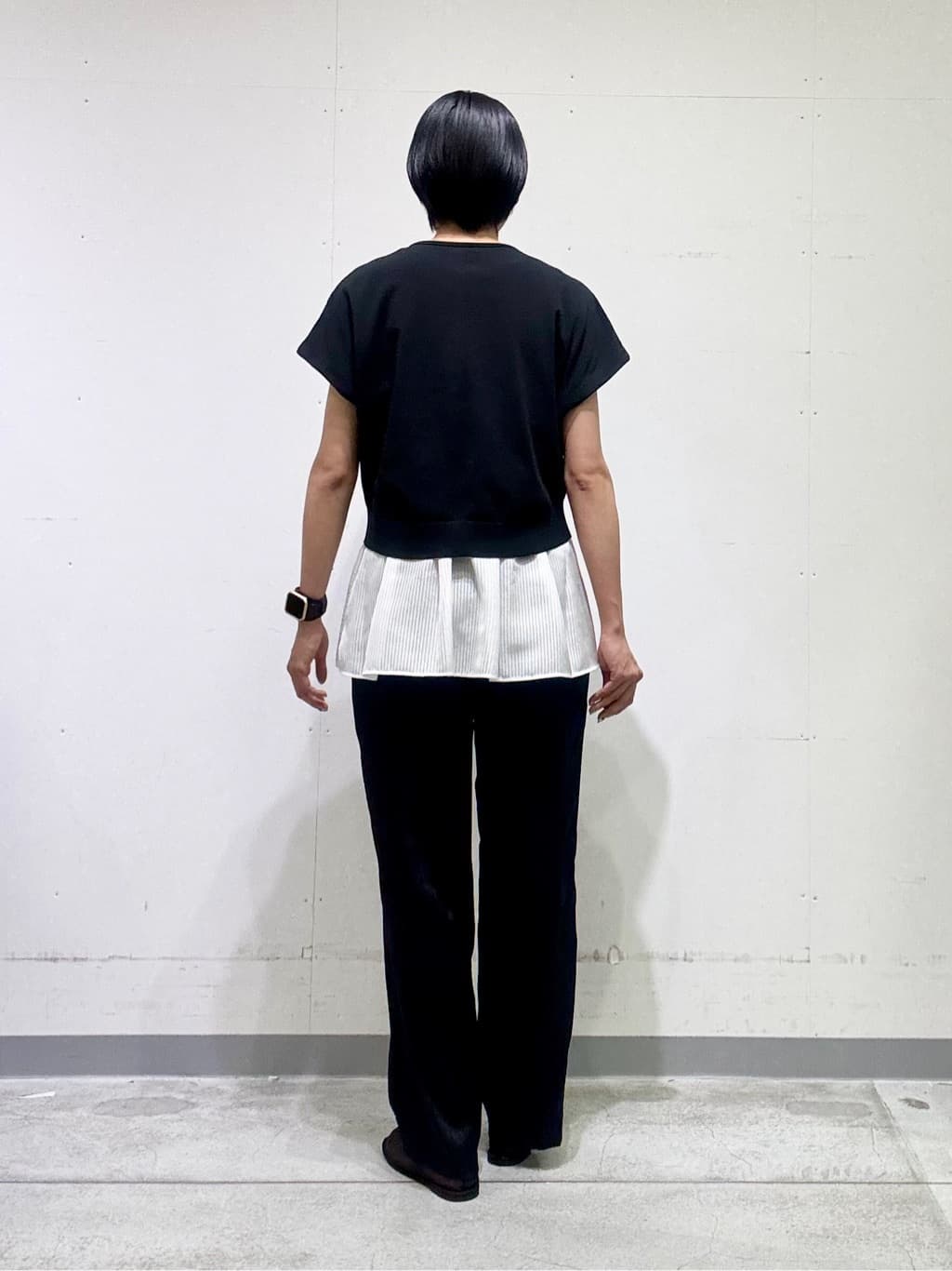 naoさんの「INDIVI｜【洗える／レイヤードにも活躍】ペプラムインナートップス」を使ったコーディネート