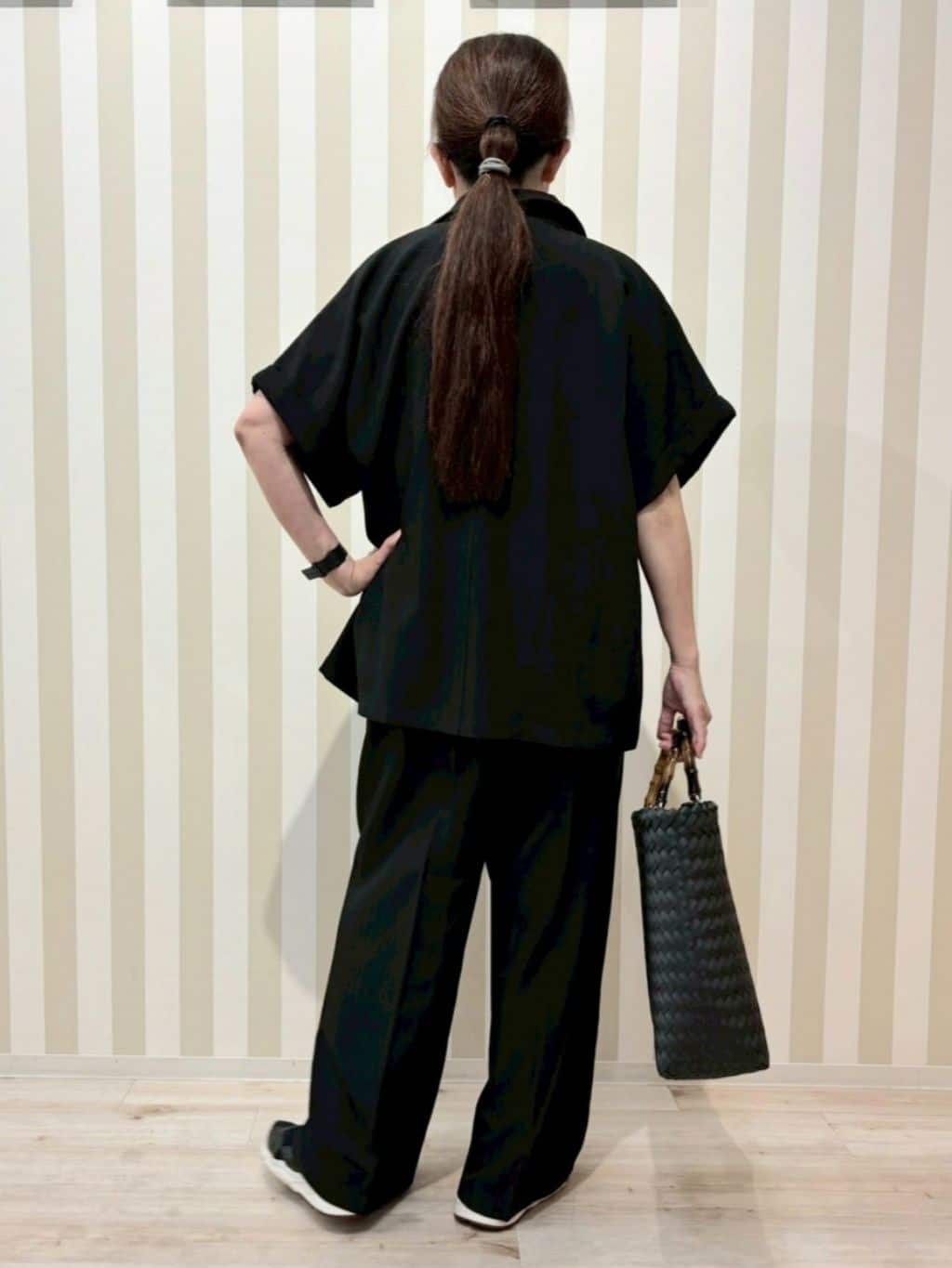 nonaさんの「SHOO･LA･RUE｜◆雑材風メッシュトートバッグ」を使ったコーディネート