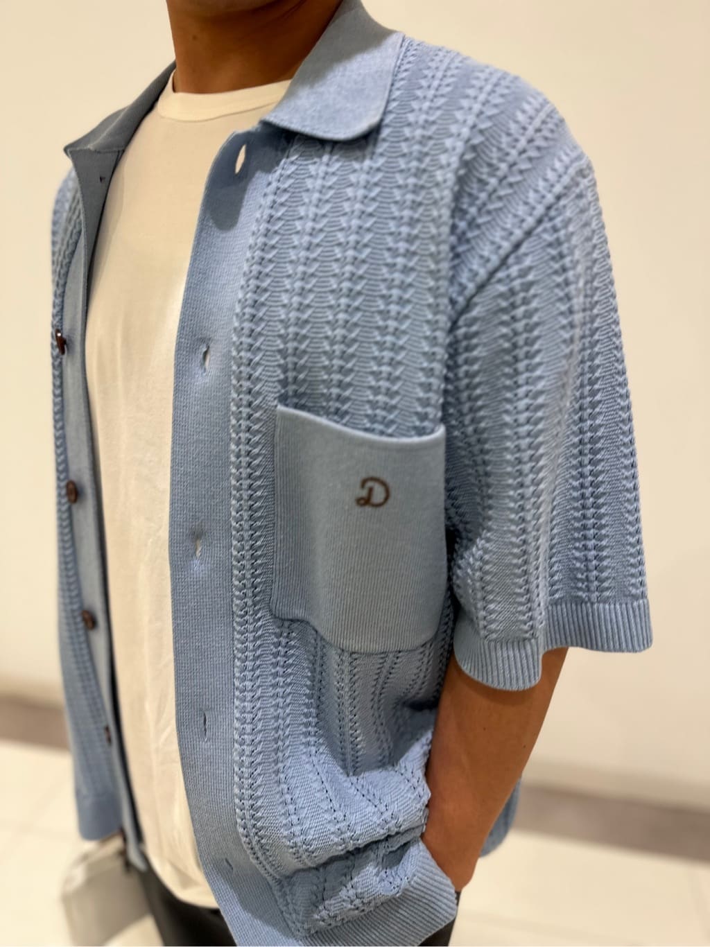 MATSUBARAさんの「DRESSTERIOR｜オーガニックコットン キューバニットシャツ」を使ったコーディネート