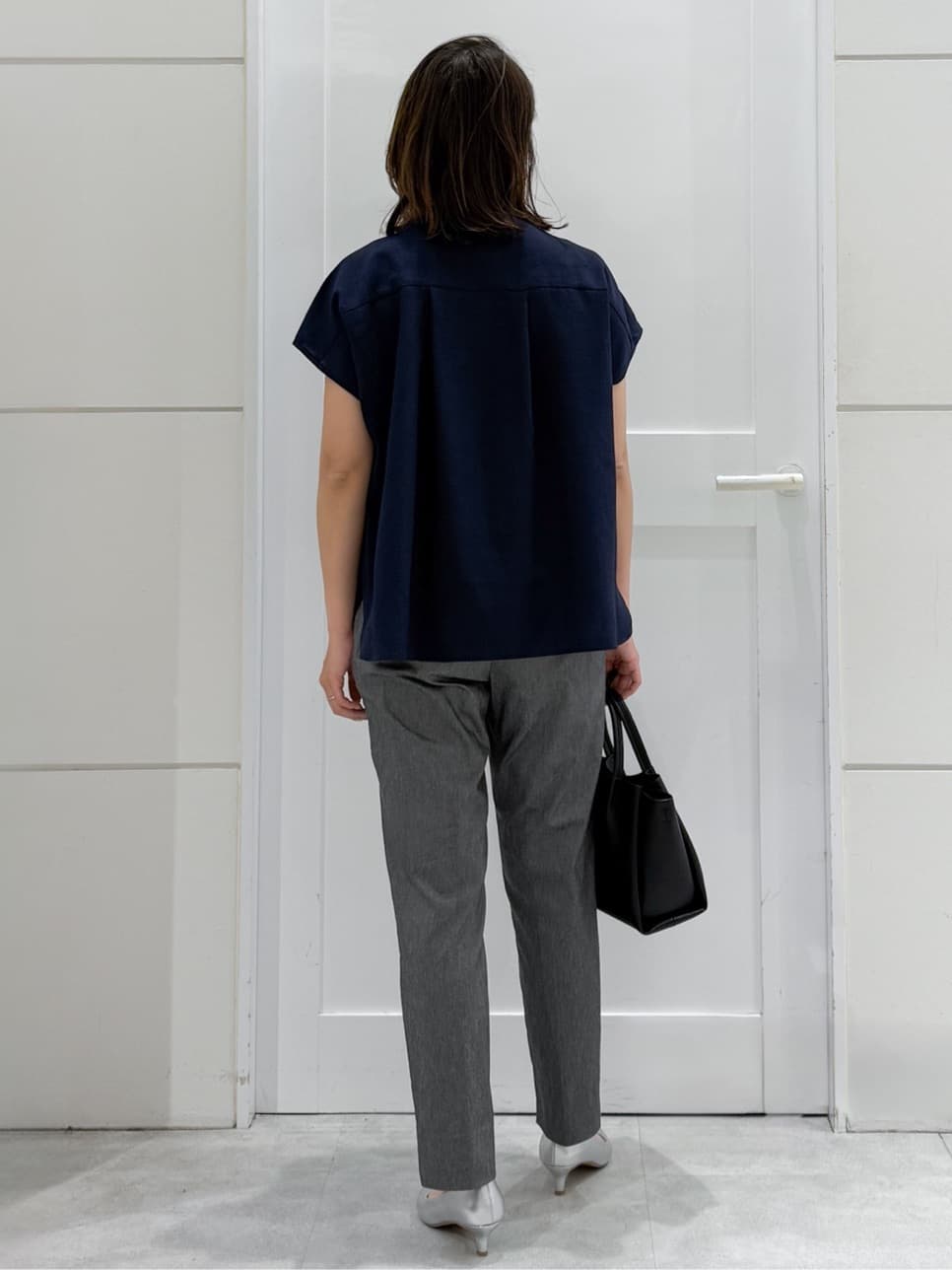yuka.aさんの「OPAQUE.CLIP｜麻混ハイストレッチイージースティックパンツ【洗濯機洗い可】」を使ったコーディネート