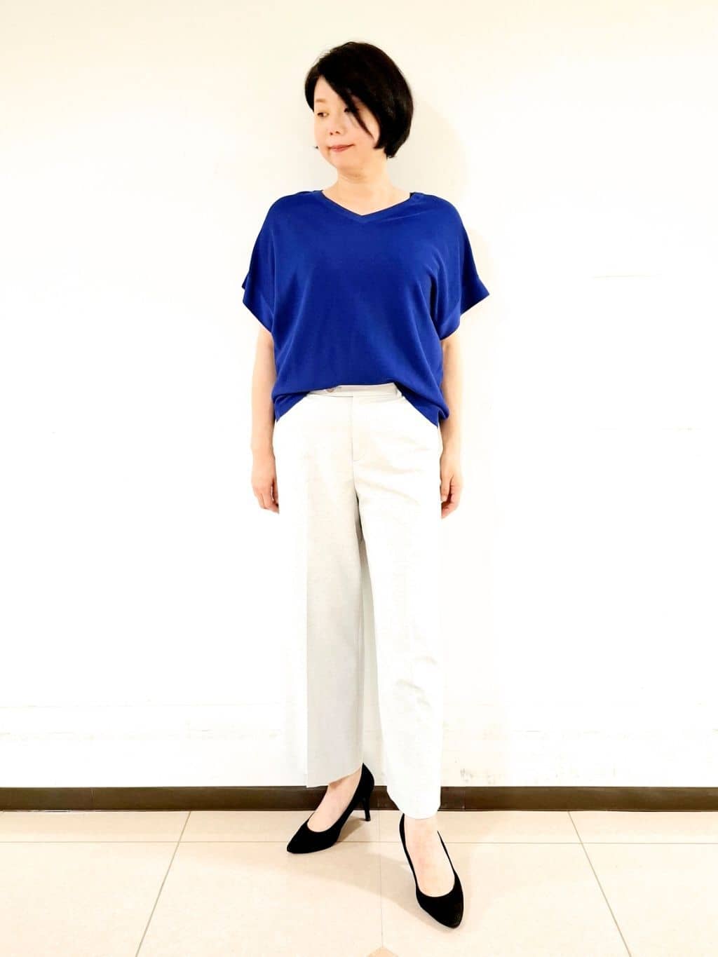 ねぎさんの「UNTITLED｜◆【清涼感/洗濯機洗い可】オックス クロップドワイドパンツ」を使ったコーディネート
