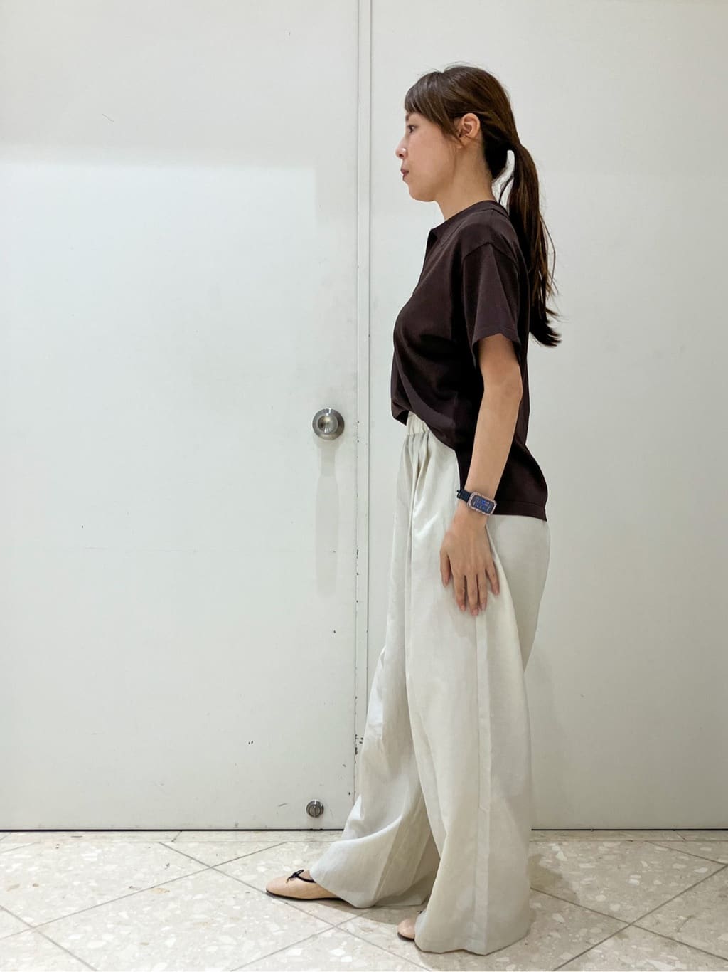  Maruさんの「OPAQUE.CLIP｜【定番/6color】名品フラットバレエシューズ」を使ったコーディネート