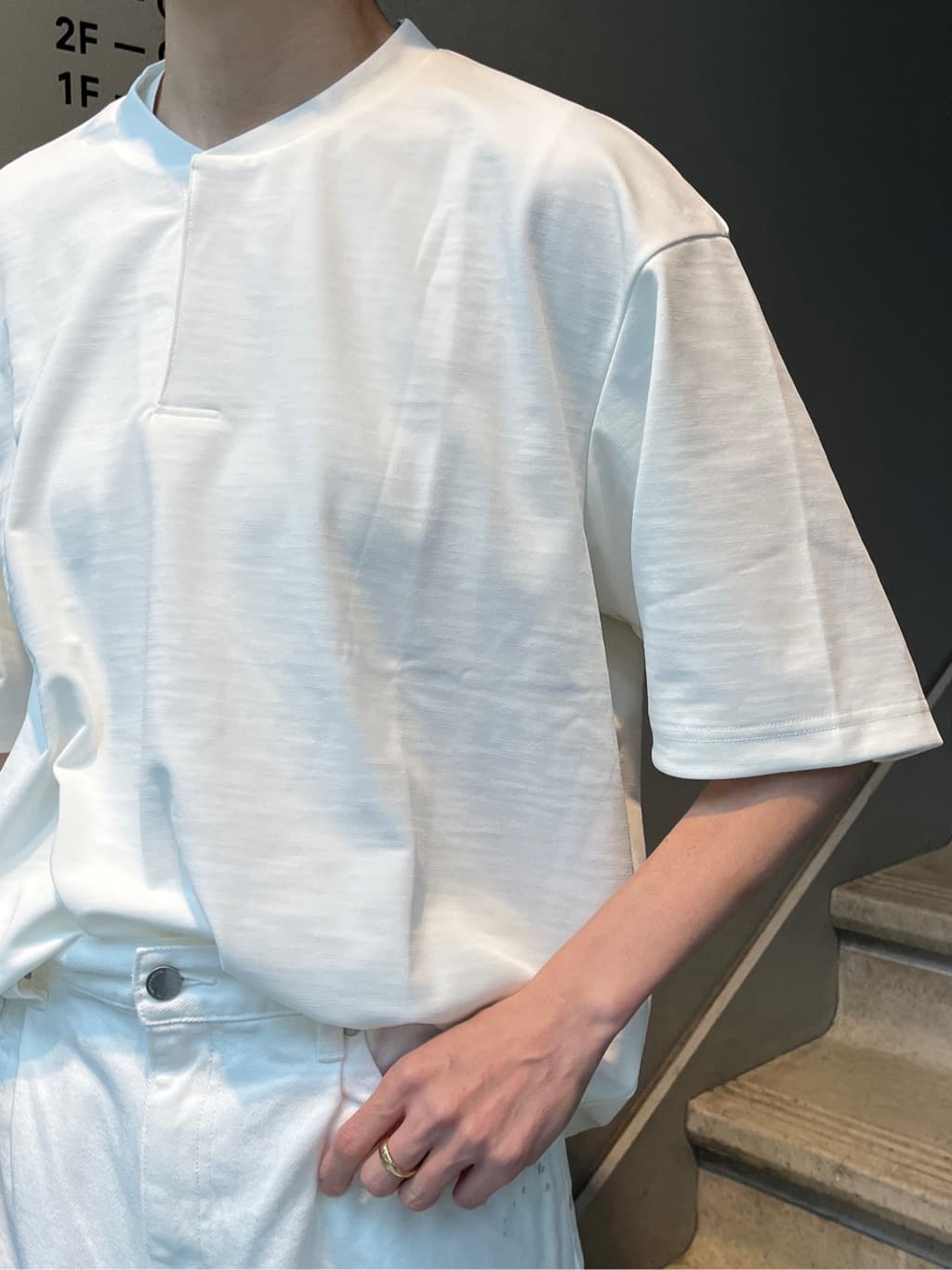 神野（jinno）さんの「TAKEO KIKUCHI｜【MADE IN JAPAN】チェーンシルバーリング」を使ったコーディネート