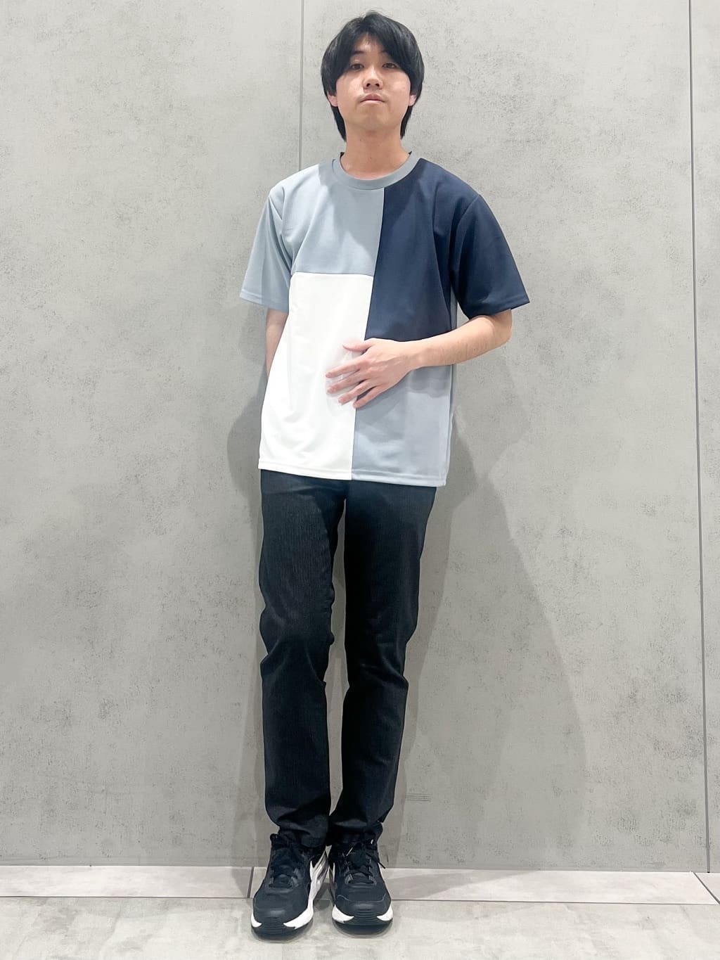 SHI-MAさんの「THE SHOP TK｜ツイルブロッキング 半袖Tシャツ 洗濯機OK」を使ったコーディネート