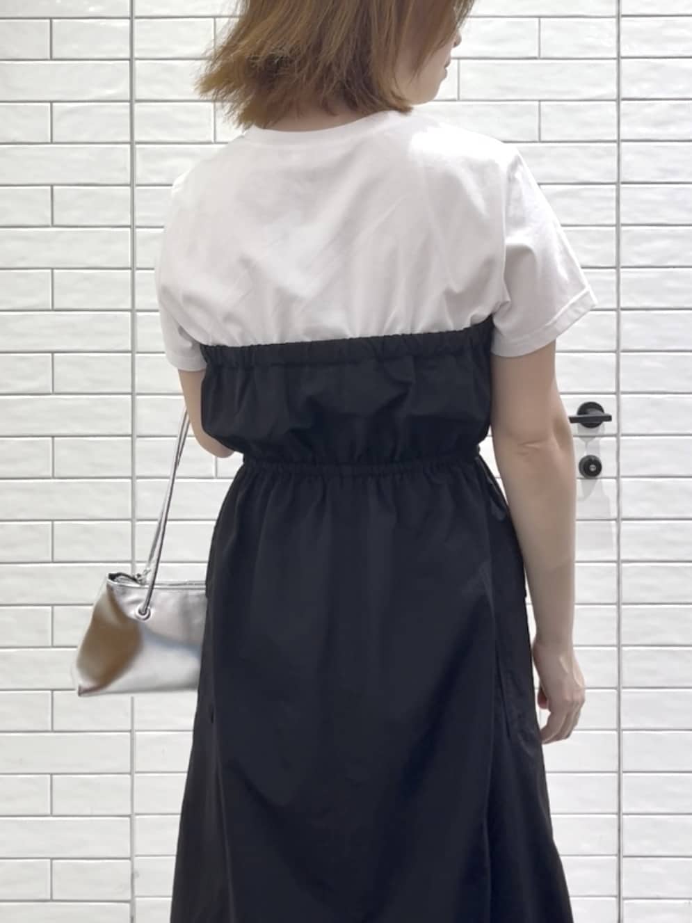 しおりさんの「OPAQUE.CLIP｜ドッキングワンピース【洗濯機洗い可】」を使ったコーディネート