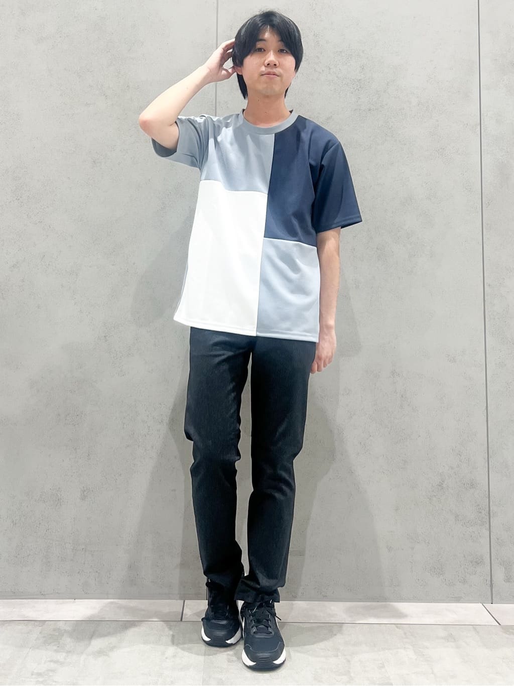 SHI-MAさんの「THE SHOP TK｜ツイルブロッキング 半袖Tシャツ 洗濯機OK」を使ったコーディネート