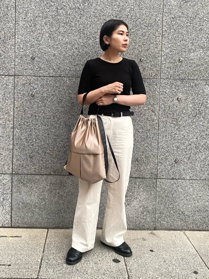 Uさんの「HIROKO HAYASHI｜LUINI SATINE（ルイーニ サティーネ）2wayナップサック」を使ったコーディネート