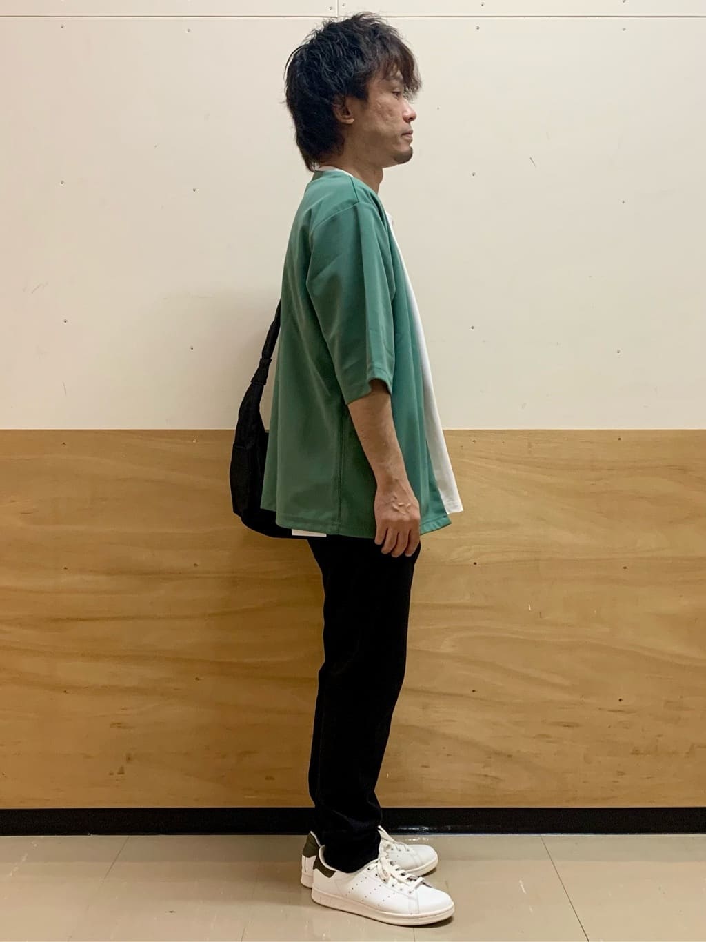 MATUさんの「THE SHOP TK｜五分袖カーディガン+半袖Tシャツセットアイテム 洗濯機OK」を使ったコーディネート
