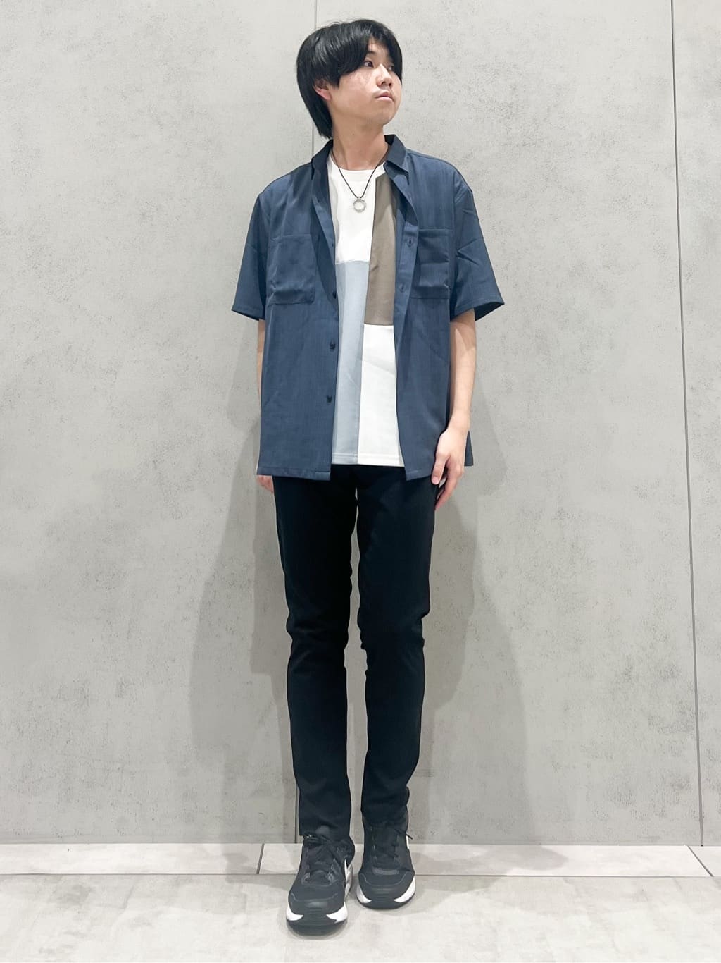 SHI-MAさんの「THE SHOP TK｜ツイルブロッキング 半袖Tシャツ 洗濯機OK」を使ったコーディネート