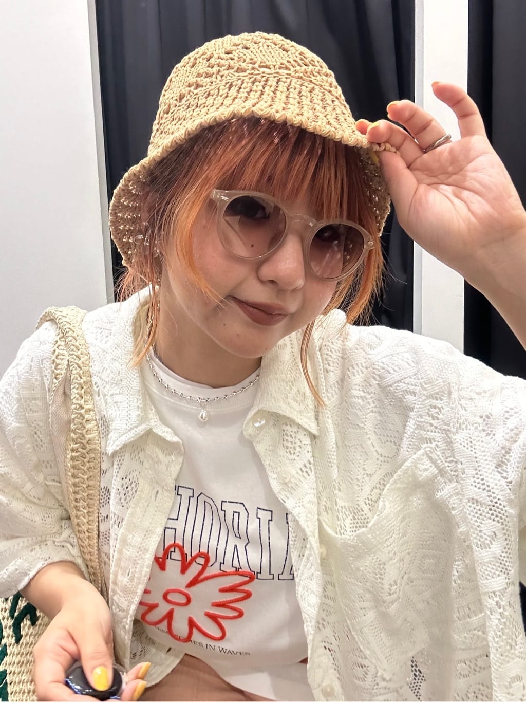 ひらのみさんの「THE SHOP TK｜◆クロシェチューリップハット」を使ったコーディネート