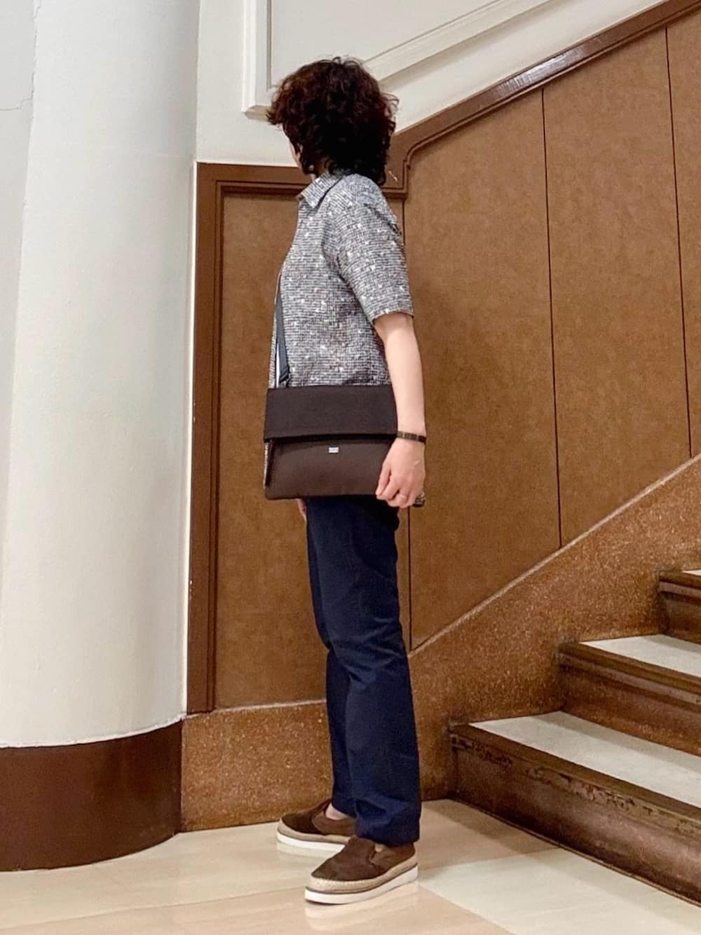 のぐみさんの「TAKEO KIKUCHI｜【抗菌防臭／5サイズ展開】ハイゲージポンチ Tシャツ」を使ったコーディネート