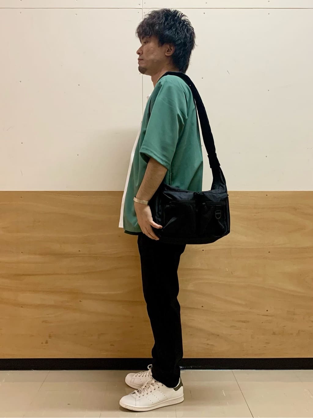 MATUさんの「THE SHOP TK｜五分袖カーディガン+半袖Tシャツセットアイテム 洗濯機OK」を使ったコーディネート