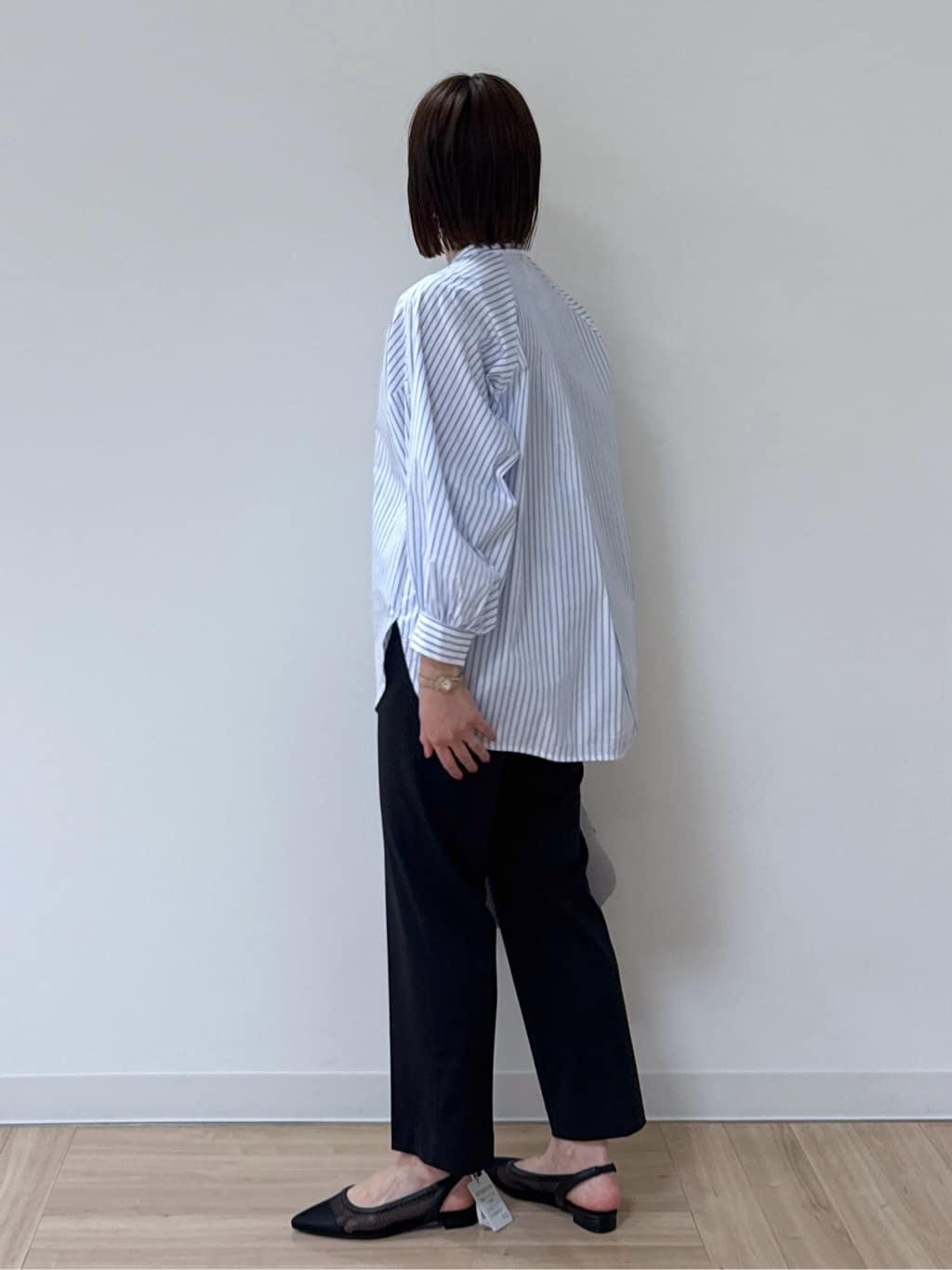 amiさんの「Reflect｜◆【夏SALE／E‐QUALITY／手洗い可】ストライプシャツ」を使ったコーディネート