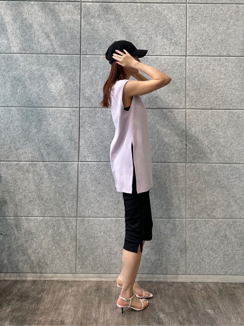 harunaさんの「CODE A｜pile cutout tee」を使ったコーディネート