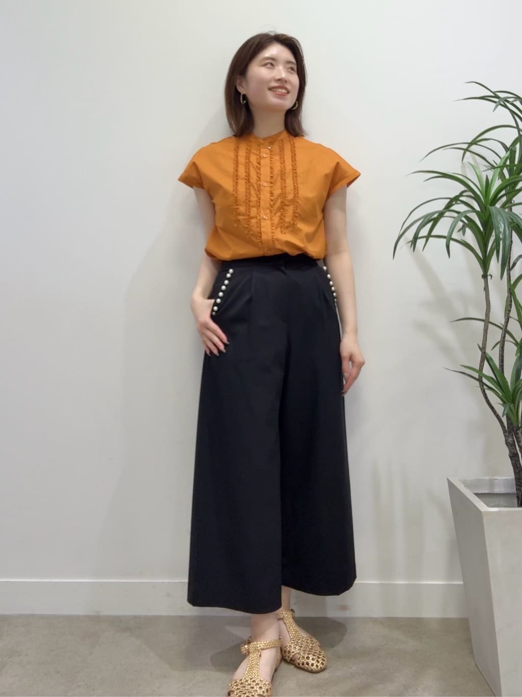 Suma Una本部スタッフさんの「SunaUna｜◆【ウエストゴム】ガウチョパンツ」を使ったコーディネート