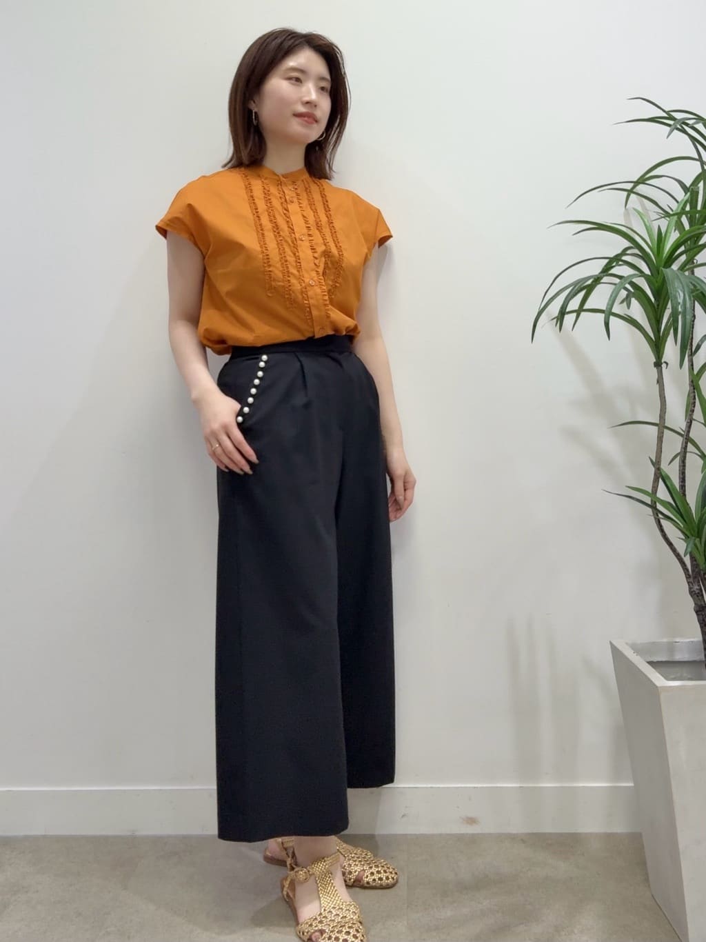 Suma Una本部スタッフさんの「SunaUna｜◆【ウエストゴム】ガウチョパンツ」を使ったコーディネート