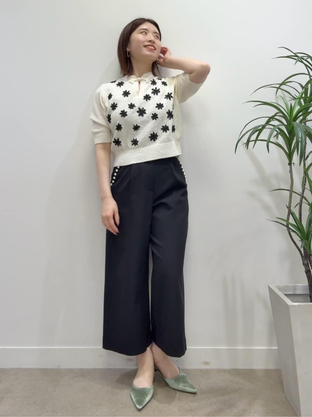 Suma Una本部スタッフさんの「SunaUna｜◆【ウエストゴム】ガウチョパンツ」を使ったコーディネート